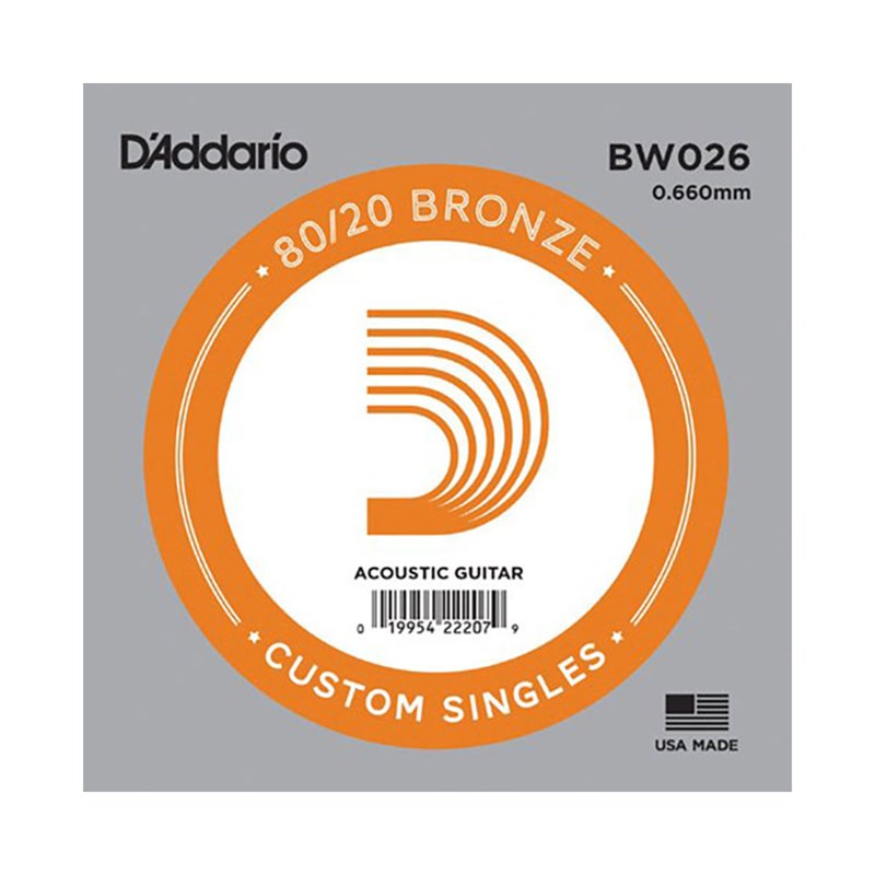 D'Addario BW026 80/20 Bronze Acoustic Guitar Strings